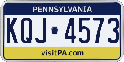 PA license plate KQJ4573