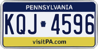 PA license plate KQJ4596