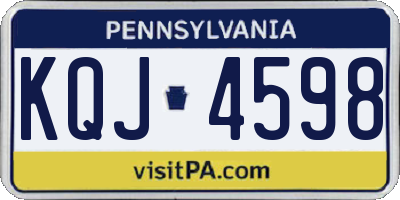 PA license plate KQJ4598