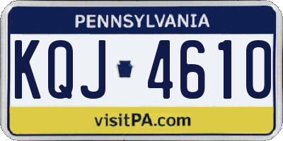 PA license plate KQJ4610