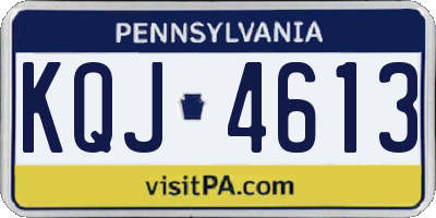 PA license plate KQJ4613