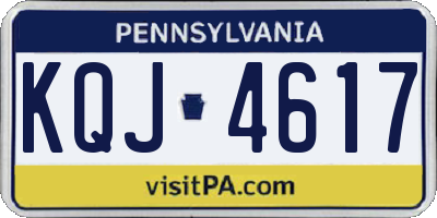 PA license plate KQJ4617