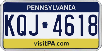 PA license plate KQJ4618