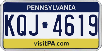 PA license plate KQJ4619