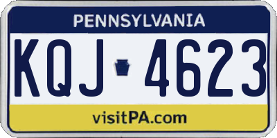PA license plate KQJ4623