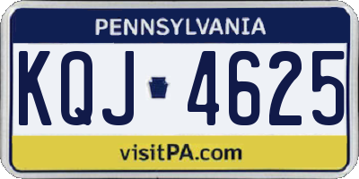 PA license plate KQJ4625