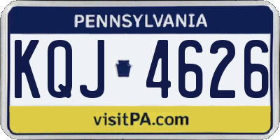 PA license plate KQJ4626