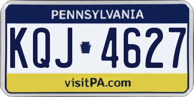 PA license plate KQJ4627