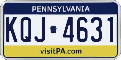 PA license plate KQJ4631