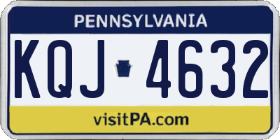 PA license plate KQJ4632