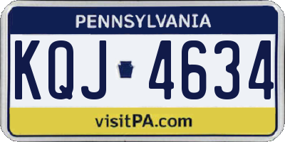 PA license plate KQJ4634