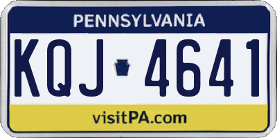 PA license plate KQJ4641