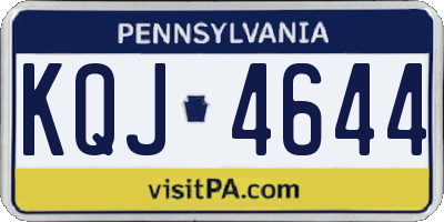 PA license plate KQJ4644
