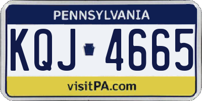 PA license plate KQJ4665