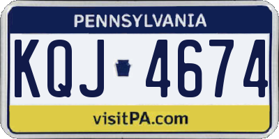 PA license plate KQJ4674