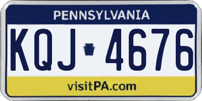 PA license plate KQJ4676