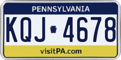 PA license plate KQJ4678