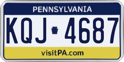 PA license plate KQJ4687