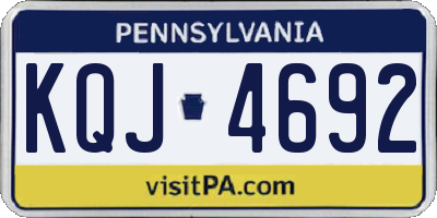 PA license plate KQJ4692