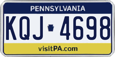PA license plate KQJ4698