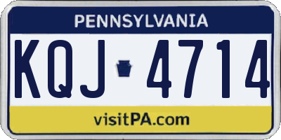 PA license plate KQJ4714