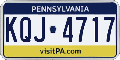 PA license plate KQJ4717