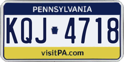PA license plate KQJ4718