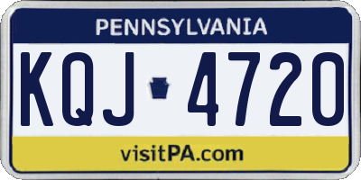 PA license plate KQJ4720