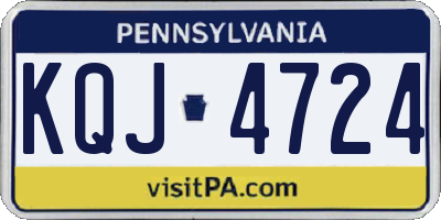 PA license plate KQJ4724