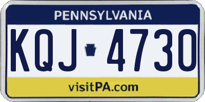 PA license plate KQJ4730