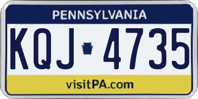 PA license plate KQJ4735