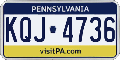 PA license plate KQJ4736