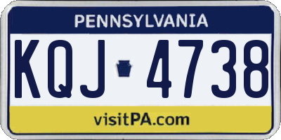 PA license plate KQJ4738