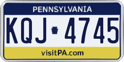 PA license plate KQJ4745