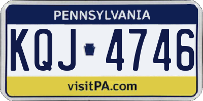 PA license plate KQJ4746