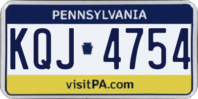 PA license plate KQJ4754