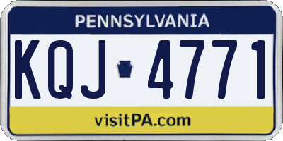 PA license plate KQJ4771