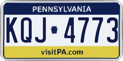 PA license plate KQJ4773