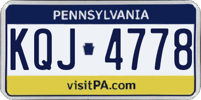 PA license plate KQJ4778