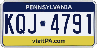 PA license plate KQJ4791