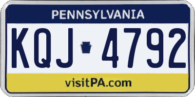 PA license plate KQJ4792