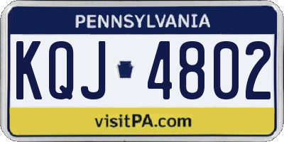 PA license plate KQJ4802