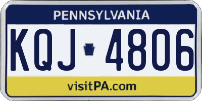 PA license plate KQJ4806