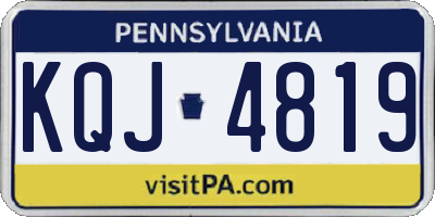 PA license plate KQJ4819
