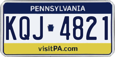 PA license plate KQJ4821