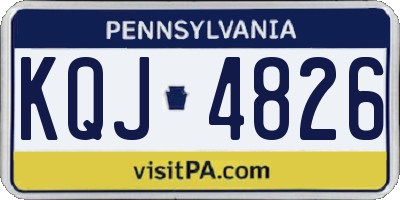 PA license plate KQJ4826