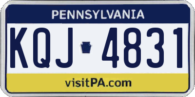 PA license plate KQJ4831