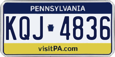 PA license plate KQJ4836
