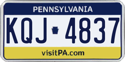 PA license plate KQJ4837