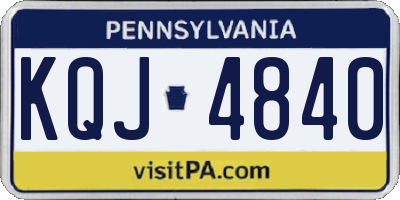 PA license plate KQJ4840